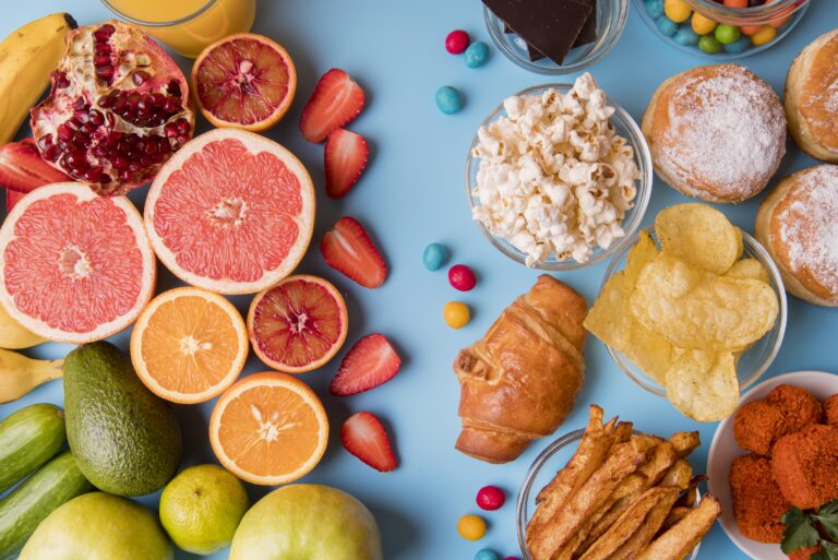 flat-lay-fruits-snacks
